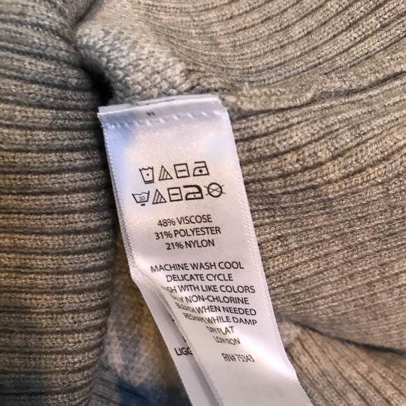 Rachel Zoe NWT  Viscose Mix, Biege/ cream , mock turtleneck sweater- L - Picture 4 of 5